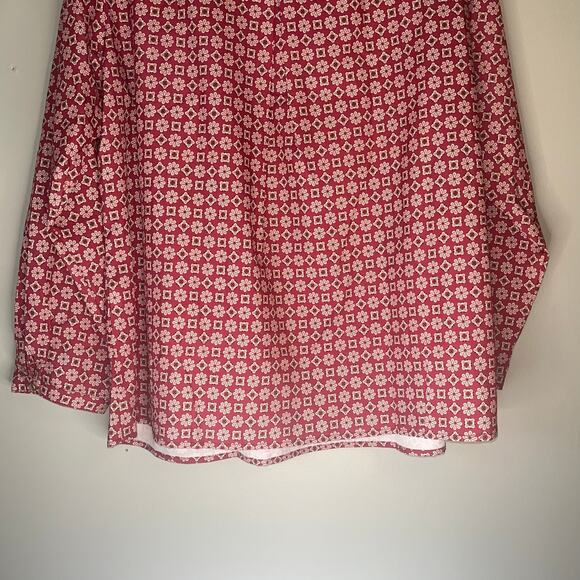 Appleseed's Pink Patterned Long Sleeve Blouse Size 1X - Picture 9 of 10